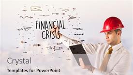  Presentation with financial crisis - Cool new presentation theme with handsome-businessman-with-helmet-drawing backdrop and a lemonade colored foreground