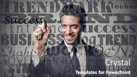  Presentation with writing - Amazing PPT layouts having handsome businessman writing backdrop and a dark gray colored foreground