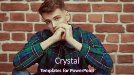  Presentation with emotions - PPT layouts enhanced with handsome-calm-young-man background and a wine colored foreground