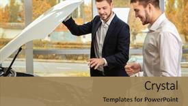  Presentation with car engine - Audience pleasing slides consisting of looking at automobile's engine backdrop and a coral colored foreground