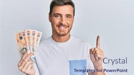  Presentation with united - Theme featuring handsome-caucasian-man-holding-10 background and a sky blue colored foreground