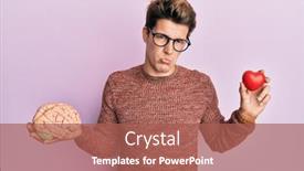  Presentation with handsome - Cool new presentation design with handsome-caucasian-man-holding-brain backdrop and a red colored foreground