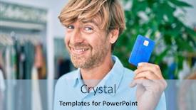  Presentation with retail shopping center - Beautiful PPT theme featuring handsome-caucasian-man-smiling-happy backdrop and a light blue colored foreground
