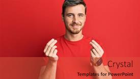  Presentation with business casual - Slide set consisting of handsome-caucasian-man-wearing-casual background and a red colored foreground