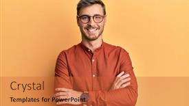  Presentation with handsome - PPT layouts consisting of handsome-caucasian-man-wearing-casual background and a red colored foreground