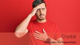  Presentation with fever - Colorful presentation enhanced with handsome-caucasian-man-wearing-casual backdrop and a red colored foreground