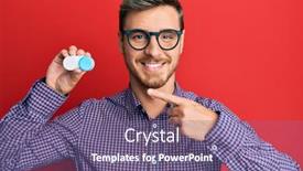  Presentation with glasses - PPT theme having handsome-caucasian-man-wearing-glasses background and a violet colored foreground