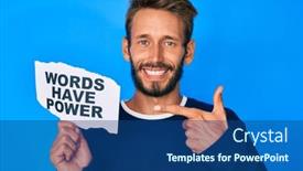  Presentation with beard - Cool new PPT layouts with handsome-caucasian-man-with-beard backdrop and a ocean colored foreground