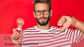  Presentation with beard - Cool new theme with handsome-caucasian-man-with-beard backdrop and a coral colored foreground