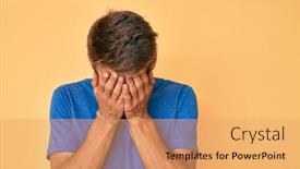  Presentation with beard - PPT theme enhanced with handsome-caucasian-man-with-beard background and a yellow colored foreground