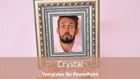  Presentation with beard - PPT layouts having handsome-caucasian-man-with-beard background and a coral colored foreground