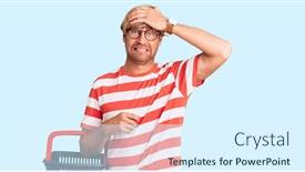  Presentation with beard - Slide deck with handsome-caucasian-man-with-beard background and a sky blue colored foreground