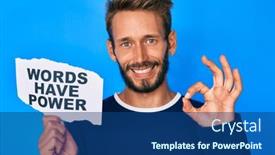  Presentation with beard - Colorful PPT layouts enhanced with handsome-caucasian-man-with-beard backdrop and a ocean colored foreground