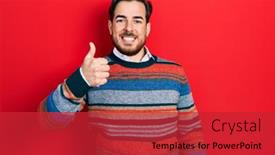  Presentation with wool - Slide deck enhanced with handsome-caucasian-man-with-beard background and a red colored foreground