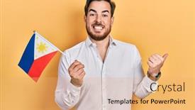  Presentation with beard - Beautiful PPT layouts featuring handsome-caucasian-man-with-beard backdrop and a yellow colored foreground