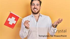  Presentation with beard - Cool new slides with handsome-caucasian-man-with-beard backdrop and a coral colored foreground