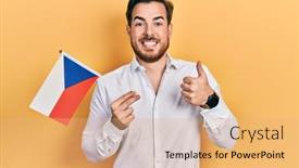  Presentation with czech republic - Presentation theme enhanced with handsome-caucasian-man-with-beard background and a  colored foreground