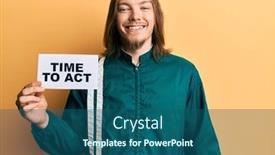  Presentation with long hair man - Cool new slides with handsome-caucasian-man-with-long backdrop and a ocean colored foreground