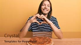  Presentation with long hair man - Audience pleasing PPT layouts consisting of handsome-caucasian-man-with-long backdrop and a red colored foreground