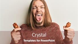  Presentation with hair cleanser - Beautiful PPT theme featuring handsome-caucasian-man-with-long backdrop and a tawny brown colored foreground