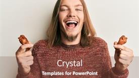  Presentation with long hair man - Presentation theme consisting of handsome-caucasian-man-with-long background and a tawny brown colored foreground