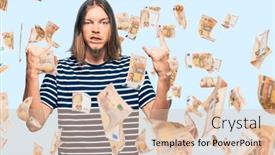  Presentation with rock music - Beautiful slide deck featuring handsome-caucasian-man-with-long backdrop and a lemonade colored foreground