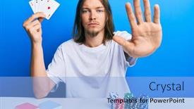  Presentation with long hair man - Theme with handsome-caucasian-man-with-long background and a light blue colored foreground