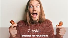  Presentation with long hair man - Slide set enhanced with handsome-caucasian-man-with-long background and a tawny brown colored foreground