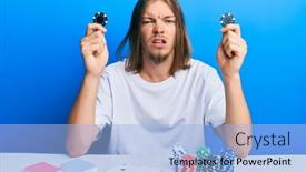  Presentation with poker chips - Slide deck having handsome-caucasian-man-with-long background and a light blue colored foreground