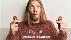  Presentation with long hair man - Slides enhanced with handsome-caucasian-man-with-long background and a tawny brown colored foreground