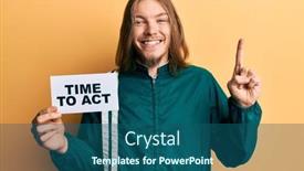  Presentation with long hair man - Beautiful presentation design featuring handsome-caucasian-man-with-long backdrop and a ocean colored foreground