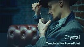  Presentation with rich man - Audience pleasing slides consisting of handsome-confident-man-sitting-relaxed backdrop and a ocean colored foreground