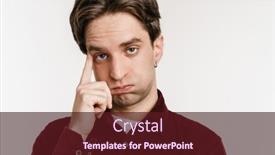  Presentation with camera - Slide deck with handsome-confused-guy-posing background and a tawny brown colored foreground