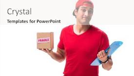  Presentation with contractor - Cool new slides with handsome-contractor-holding-fragile-box backdrop and a white colored foreground