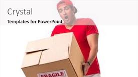  Presentation with contractor - Theme having handsome-contractor-holding-fragile-box background and a white colored foreground