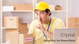  Presentation with contractor - Colorful theme enhanced with handsome-contractor-working-in-box backdrop and a lemonade colored foreground
