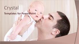  Presentation with cute - Beautiful slide set featuring handsome daddy kissing cute little toddler man enjoying time spend with his little newborn daughter at home love concept backdrop and a lemonade colored foreground