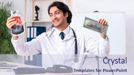  Presentation with blood transfusion - Audience pleasing slide deck consisting of handsome doctor in blood transfusion backdrop and a lemonade colored foreground