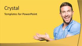  Presentation with medical smiling doctor - Amazing PPT theme having handsome doctor man wearing medical backdrop and a  colored foreground
