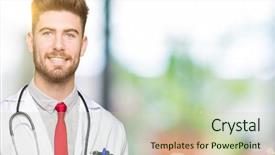  Presentation with horse sheep coat cow camel - Amazing slide deck having handsome doctor man wearing medical backdrop and a soft green colored foreground