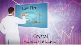  Presentation with shares - Colorful theme enhanced with handsome doctor pointing against stocks backdrop and a lemonade colored foreground