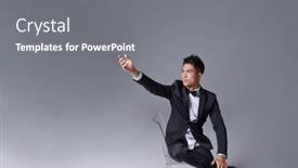  Presentation with man wear black suit - PPT theme with handsome-fashion-model-elegant-man background and a  colored foreground