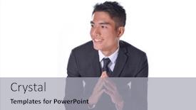  Presentation with man wear black suit - Slide deck consisting of handsome-fashion-model-elegant-man background and a light gray colored foreground