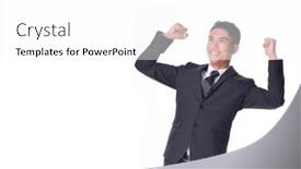  Presentation with man wear black suit - Slides featuring handsome-fashion-model-elegant-man background and a white colored foreground