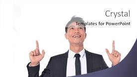  Presentation with man wear black suit - Presentation consisting of handsome-fashion-model-elegant-man background and a white colored foreground