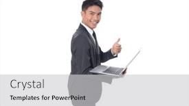  Presentation with man wear black suit - PPT layouts featuring handsome-fashion-model-elegant-man background and a light gray colored foreground