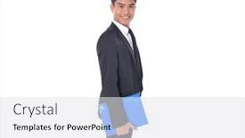  Presentation with man wear black suit - PPT theme with handsome-fashion-model-elegant-man background and a white colored foreground