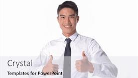  Presentation with tie - PPT layouts enhanced with handsome-fashion-model-elegant-man background and a white colored foreground