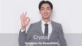  Presentation with fashion - PPT theme having handsome-fashion-model-elegant-man background and a gray colored foreground