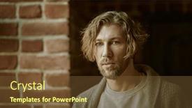  Presentation with old style - Presentation enhanced with handsome-forty-year-old-man background and a tawny brown colored foreground